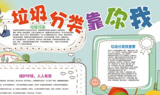 垃圾分类的手抄报怎么写 原来是这样写的