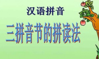 三拼音节的拼读方法 你会吗