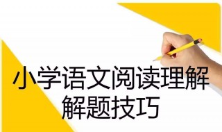 语文阅读理解解题有哪些技巧 主要技巧是什么