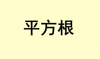 平方根的定义 平方根的含义