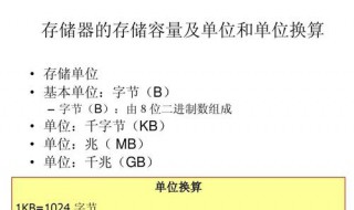 1MB存储空间如何表示 计算机储存单位