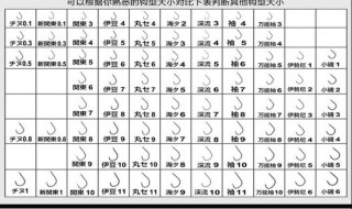 伊豆鱼钩尺寸对照表 伊豆鱼钩用处介绍