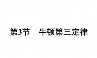 牛顿第三定律是什么 什么是牛顿第三定律