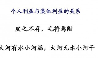 个人利益与集体利益的关系 个人利益包括什么