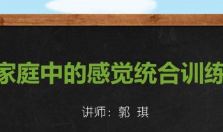 感觉统合训练方法 具体怎么做