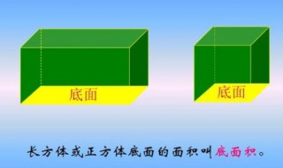 底面积公式 底面积的含义