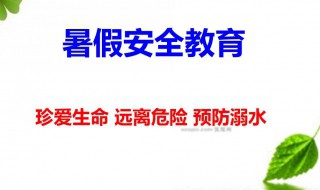 暑假安全教育讲话稿 暑假安全教育讲话稿范文示例