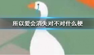 爱会消失对不对什么梗 出自哪里