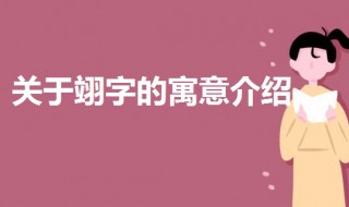 男孩子名字翊字的寓意 关于翊字的寓意介绍