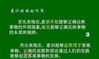 意识的能动作用是什么 意识的能动作用是有什么