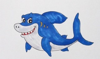 鲨鱼怎么画 鲨鱼简笔画教程