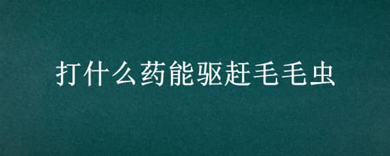 打什么药能驱赶毛毛虫（打什么药能驱赶毛毛虫卵）