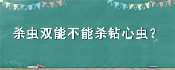 杀虫双能不能杀钻心虫 吡虫啉能杀钻心虫吗