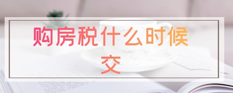 购房税什么时候交