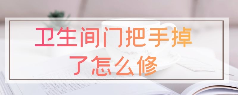 卫生间门把手掉了怎么修