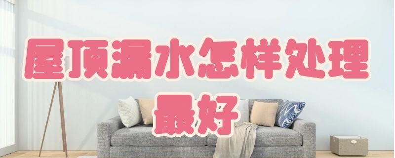 屋顶漏水怎样处理最好