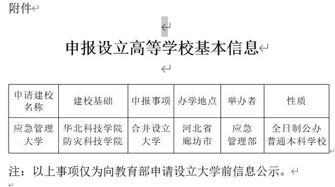 应急管理部：拟向教育部申报设立应急管理大学