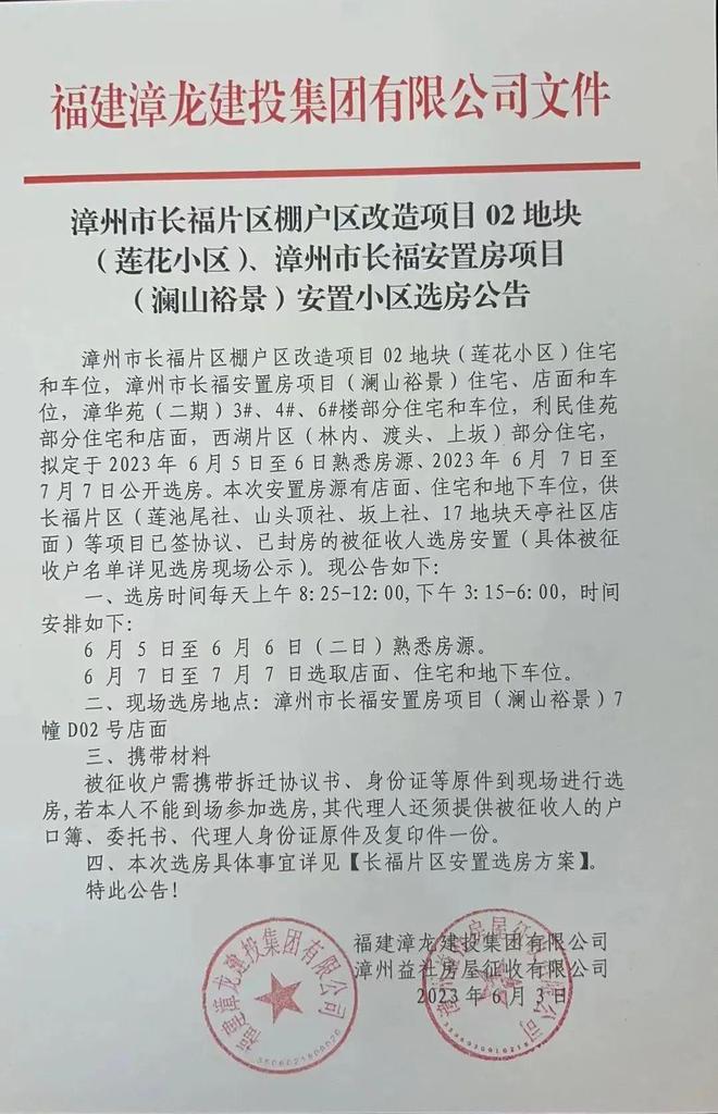 共4648套房源！漳州市区一批安置房即将分发