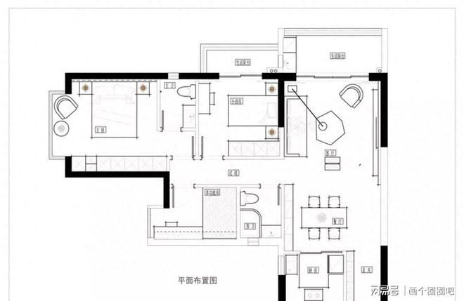 105平的现代风三居室，仿木纹的大理石背景墙好独特