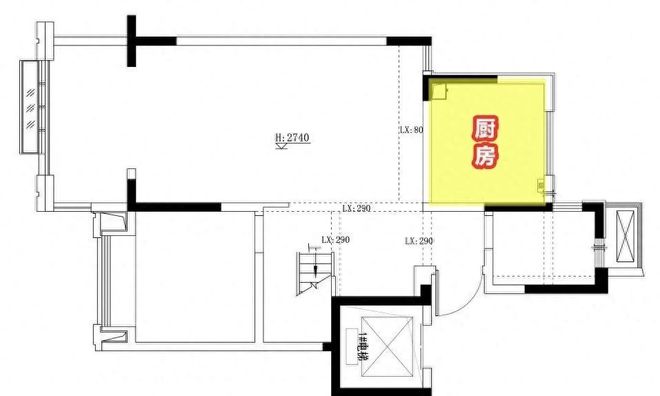 小厨房门外设岛台+餐桌，改成L型后，多装了一个水槽，拉满实用性