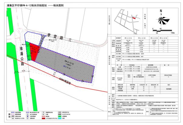 潘集区平圩镇PW-A-12地块详细规划公示