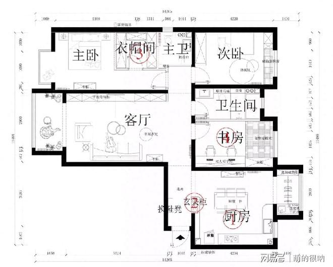 120平的现代风三房，加入一些复古元素，营造格调感