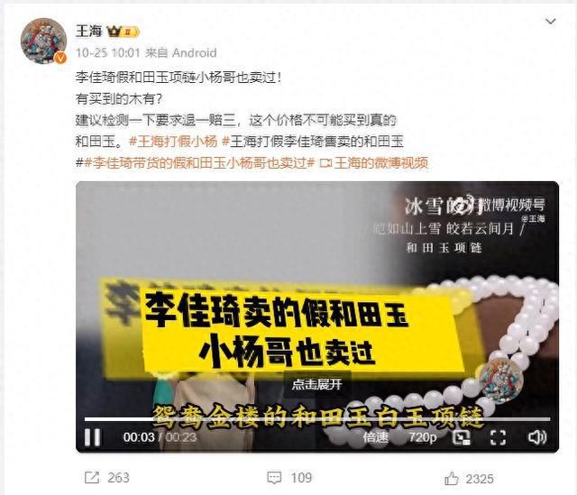 一玉敲打俩顶流，对话王海：爆料李佳琦系偶然，打假没有千万收入