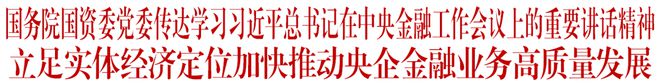 国务院国资委党委传达学习习近平总书记在中央金融工作会议上的重要讲话精神