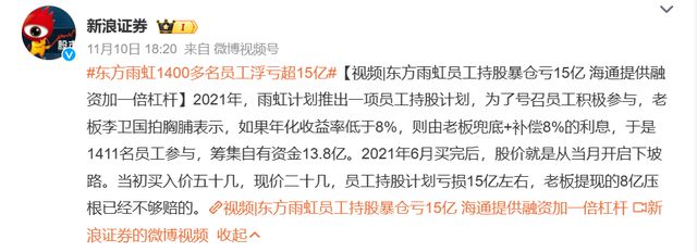 市值两年多缩水千亿！1400多员工浮亏15亿？东方雨虹回应