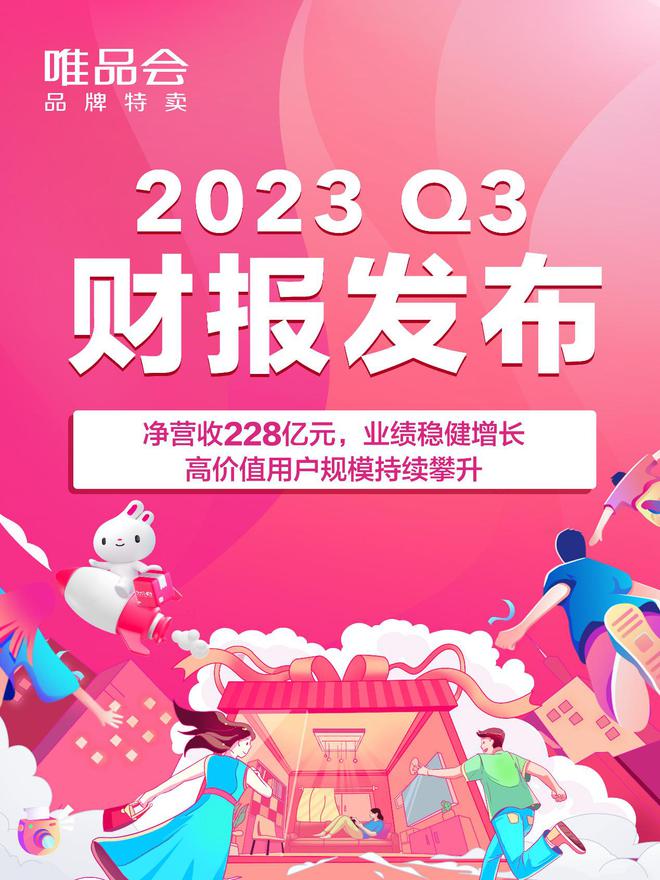 唯品会发布Q3财报：净营收228亿元 净利润18亿元