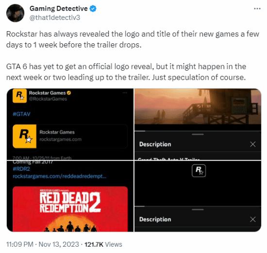 按照惯例：R星将在预告前公布《GTA6》正式名称