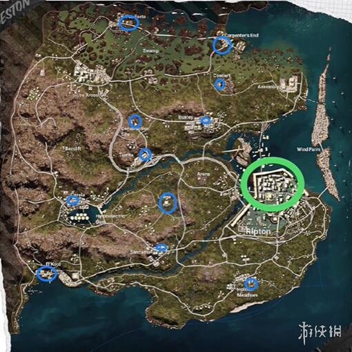 pubg帝斯顿安全门位置图-pubg帝斯顿安全门位置图一览