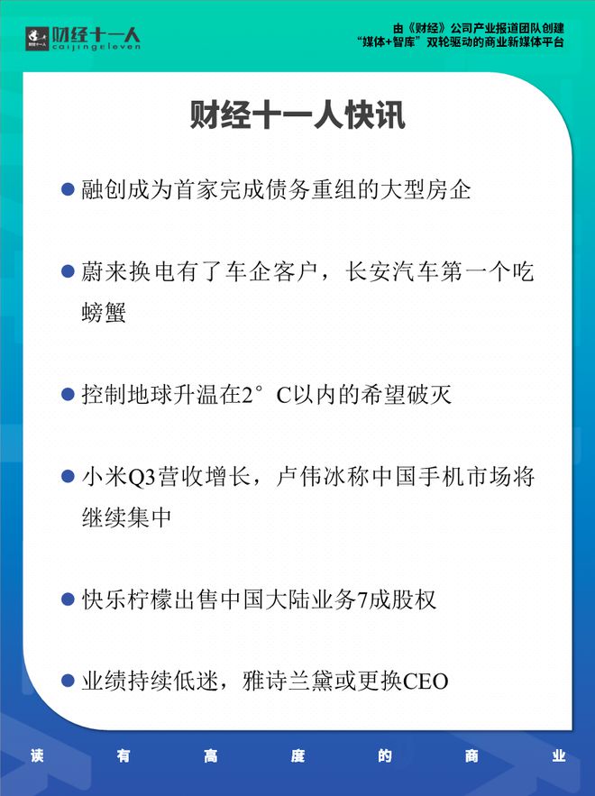 聊几句｜1/50，融创成为首家完成债务重组的大型房企