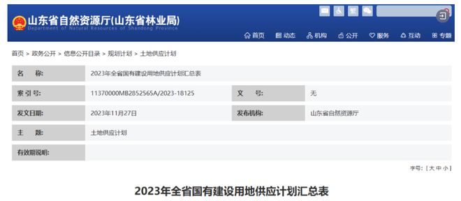 泰安住房用地214.11公顷，交通运输用地493.50公顷！