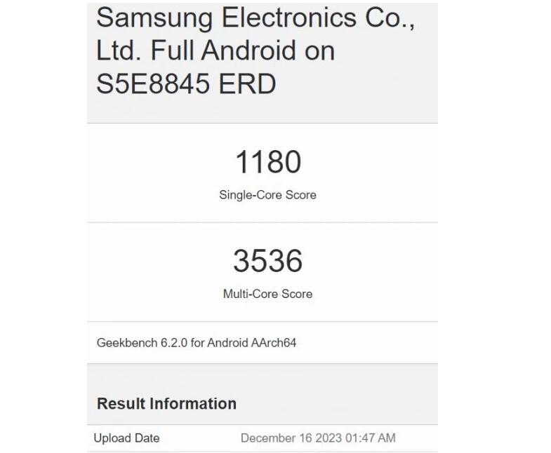 三星A55手机跑分参数曝光 搭载Exynos 1480芯片