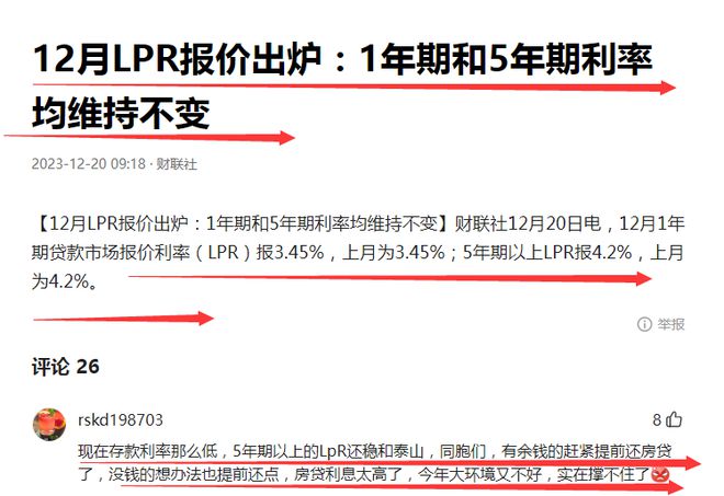 不要等房价暴跌了，不要看空房地产市场，12月房贷利率维持不变！